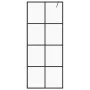 Accessible shower screen clear ESG glass black 80x195 cm by vidaXL, Shower walls and screens - Ref: Foro24-151033, Price: 171...