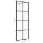 Accessible shower screen clear ESG glass black 80x195 cm by vidaXL, Shower walls and screens - Ref: Foro24-151033, Price: 171...