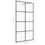 Barrierefreie Duschwand ESG transparentes schwarzes Glas 115x195cm von vidaXL, Duschwände und Duschwände - Ref: Foro24-151036...