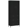 Aparador alto madera contrachapada negro 69,5x34x180 cm de vidaXL, Aparadores - Ref: Foro24-3199754, Precio: 196,03 €, Descue...