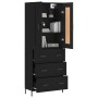 Aparador alto madera contrachapada negro 69,5x34x180 cm de vidaXL, Aparadores - Ref: Foro24-3199754, Precio: 196,03 €, Descue...
