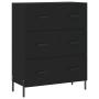Aparador alto madera contrachapada negro 69,5x34x180 cm de vidaXL, Aparadores - Ref: Foro24-3199754, Precio: 196,03 €, Descue...