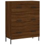 Aparador alto madera contrachapada marrón roble 69,5x34x180 cm de vidaXL, Aparadores - Ref: Foro24-3199760, Precio: 181,66 €,...