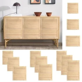 Lamellenschranktür 4 Stk. Kiefernholz 39,5x59,4 cm von vidaXL, Schranktüren - Ref: Foro24-151114, Preis: 64,32 €, Rabatt: %