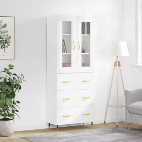 Aparador alto madera contrachapada blanco 69,5x34x180 cm de vidaXL, Aparadores - Ref: Foro24-3198385, Precio: 181,21 €, Descu...