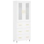 Aparador alto madera contrachapada blanco 69,5x34x180 cm de vidaXL, Aparadores - Ref: Foro24-3198385, Precio: 181,21 €, Descu...