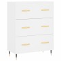 Aparador alto madera contrachapada blanco 69,5x34x180 cm de vidaXL, Aparadores - Ref: Foro24-3198385, Precio: 181,21 €, Descu...