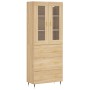 Aparador alto madera contrachapada color roble 69,5x34x180 cm de vidaXL, Aparadores - Ref: Foro24-3198388, Precio: 173,31 €, ...
