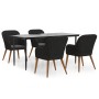 Juego de comedor de jardín 5 piezas con cojines negro en Conjuntos de jardín | Comprar online en Foru.es