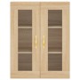 Aparador alto madera contrachapada color roble 69,5x34x180 cm de vidaXL, Aparadores - Ref: Foro24-3198388, Precio: 173,31 €, ...
