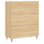 Aparador alto madera contrachapada color roble 69,5x34x180 cm de vidaXL, Aparadores - Ref: Foro24-3198388, Precio: 173,31 €, ...