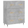 Aparador alto madera contrachapada gris hormigón 69,5x34x180 cm de vidaXL, Aparadores - Ref: Foro24-3198389, Precio: 173,03 €...