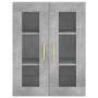 Aparador alto madera contrachapada gris hormigón 69,5x34x180 cm de vidaXL, Aparadores - Ref: Foro24-3198397, Precio: 175,58 €...