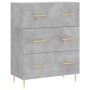 Aparador alto madera contrachapada gris hormigón 69,5x34x180 cm de vidaXL, Aparadores - Ref: Foro24-3198397, Precio: 175,58 €...