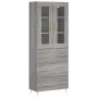 Aparador alto madera contrachapada gris sonoma 69,5x34x180 cm de vidaXL, Aparadores - Ref: Foro24-3198399, Precio: 179,46 €, ...
