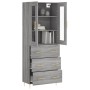 Aparador alto madera contrachapada gris sonoma 69,5x34x180 cm de vidaXL, Aparadores - Ref: Foro24-3198399, Precio: 179,46 €, ...