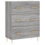 Aparador alto madera contrachapada gris sonoma 69,5x34x180 cm de vidaXL, Aparadores - Ref: Foro24-3198399, Precio: 179,46 €, ...