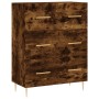Aparador alto madera contrachapada roble ahumado 69,5x34x180 cm de vidaXL, Aparadores - Ref: Foro24-3198398, Precio: 180,36 €...