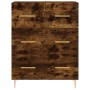Aparador alto madera contrachapada roble ahumado 69,5x34x180 cm de vidaXL, Aparadores - Ref: Foro24-3198398, Precio: 180,36 €...