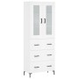 Aparador alto madera contrachapada blanco 69,5x34x180 cm de vidaXL, Aparadores - Ref: Foro24-3198401, Precio: 186,98 €, Descu...