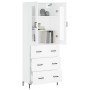 Aparador alto madera contrachapada blanco 69,5x34x180 cm de vidaXL, Aparadores - Ref: Foro24-3198401, Precio: 186,98 €, Descu...