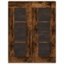 Aparador alto madera contrachapada roble ahumado 69,5x34x180 cm de vidaXL, Aparadores - Ref: Foro24-3198406, Precio: 179,39 €...