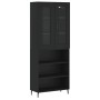 Aparador alto madera contrachapada negro 69,5x34x180 cm de vidaXL, Aparadores - Ref: Foro24-3198738, Precio: 153,44 €, Descue...