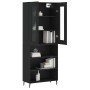 Aparador alto madera contrachapada negro 69,5x34x180 cm de vidaXL, Aparadores - Ref: Foro24-3198738, Precio: 153,44 €, Descue...