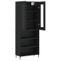 Aparador alto madera contrachapada negro 69,5x34x180 cm de vidaXL, Aparadores - Ref: Foro24-3198738, Precio: 153,44 €, Descue...