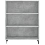 Aparador alto madera contrachapada gris hormigón 69,5x34x180 cm de vidaXL, Aparadores - Ref: Foro24-3198741, Precio: 126,03 €...