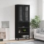 Aparador alto madera contrachapada negro 69,5x34x180 cm de vidaXL, Aparadores - Ref: Foro24-3198746, Precio: 146,68 €, Descue...