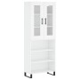 Aparador alto madera contrachapada blanco 69,5x34x180 cm de vidaXL, Aparadores - Ref: Foro24-3198745, Precio: 140,46 €, Descu...