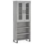 Aparador alto madera contrachapada gris sonoma 69,5x34x180 cm de vidaXL, Aparadores - Ref: Foro24-3198751, Precio: 131,67 €, ...