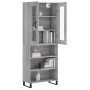 Aparador alto madera contrachapada gris sonoma 69,5x34x180 cm de vidaXL, Aparadores - Ref: Foro24-3198751, Precio: 131,67 €, ...