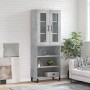 Aparador alto madera contrachapada gris hormigón 69,5x34x180 cm de vidaXL, Aparadores - Ref: Foro24-3198749, Precio: 127,75 €...
