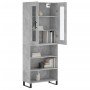 Aparador alto madera contrachapada gris hormigón 69,5x34x180 cm de vidaXL, Aparadores - Ref: Foro24-3198749, Precio: 127,75 €...