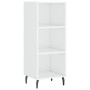 Aparador alto madera contrachapada blanco brillo 34,5x34x180 cm de vidaXL, Aparadores - Ref: Foro24-3198995, Precio: 107,17 €...