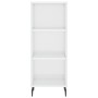 Aparador alto madera contrachapada blanco brillo 34,5x34x180 cm de vidaXL, Aparadores - Ref: Foro24-3198995, Precio: 107,17 €...