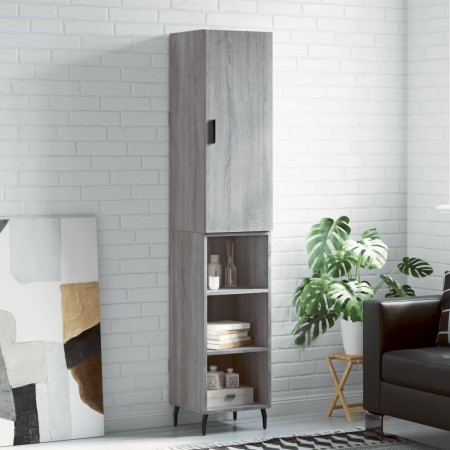 Aparador alto madera contrachapada gris Sonoma 34,5x34x180 cm de vidaXL, Aparadores - Ref: Foro24-3198999, Precio: 101,20 €, ...