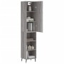Aparador alto madera contrachapada gris Sonoma 34,5x34x180 cm de vidaXL, Aparadores - Ref: Foro24-3198999, Precio: 101,20 €, ...