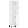 Aparador alto madera contrachapada blanco brillo 34,5x34x180 cm de vidaXL, Aparadores - Ref: Foro24-3199067, Precio: 117,42 €...