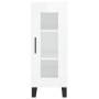Aparador alto madera contrachapada blanco brillo 34,5x34x180 cm de vidaXL, Aparadores - Ref: Foro24-3199067, Precio: 117,42 €...