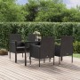 Set de muebles jardín 5 pzas con cojines ratán sintético negro en Conjuntos de jardín | Comprar online en Foru.es