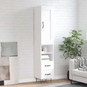 Aparador alto madera contrachapada blanco 34,5x34x180 cm de vidaXL, Aparadores - Ref: Foro24-3200289, Precio: 104,91 €, Descu...