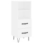 Aparador alto madera contrachapada blanco 34,5x34x180 cm de vidaXL, Aparadores - Ref: Foro24-3200289, Precio: 106,19 €, Descu...