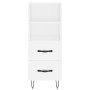 Aparador alto madera contrachapada blanco 34,5x34x180 cm de vidaXL, Aparadores - Ref: Foro24-3200289, Precio: 106,19 €, Descu...