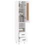 Aparador alto madera contrachapada blanco brillo 34,5x34x180 cm de vidaXL, Aparadores - Ref: Foro24-3200291, Precio: 112,47 €...