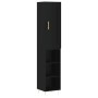 Aparador de madera contrachapada negro 34,5x34x180 cm de vidaXL, Aparadores - Ref: Foro24-3200314, Precio: 95,52 €, Descuento: %