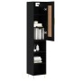Aparador de madera contrachapada negro 34,5x34x180 cm de vidaXL, Aparadores - Ref: Foro24-3200314, Precio: 95,52 €, Descuento: %