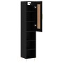 Aparador de madera contrachapada negro 34,5x34x180 cm de vidaXL, Aparadores - Ref: Foro24-3200314, Precio: 95,52 €, Descuento: %